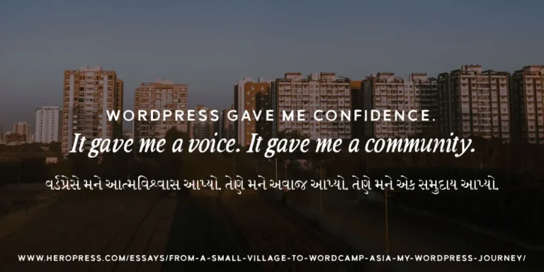 HeroPress: 😊 From a Small Village to WordCamp Asia: My WordPress Journey 🌍✨